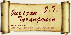 Julijan Turanjanin vizit kartica